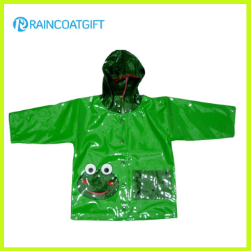 Brilhante PVC / PU Kids Raincoat Rvc-075